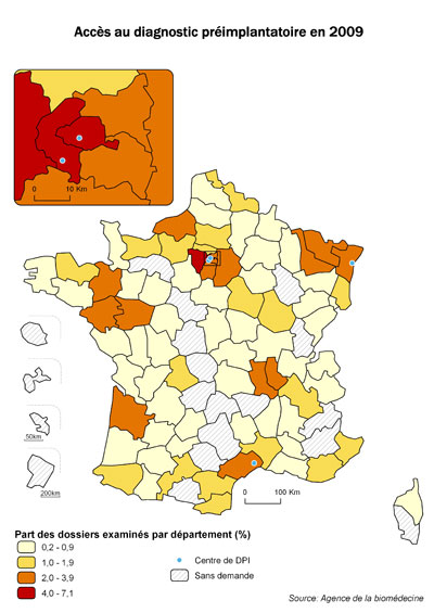 Figure DPI6. Accès au DPI en France en 2009