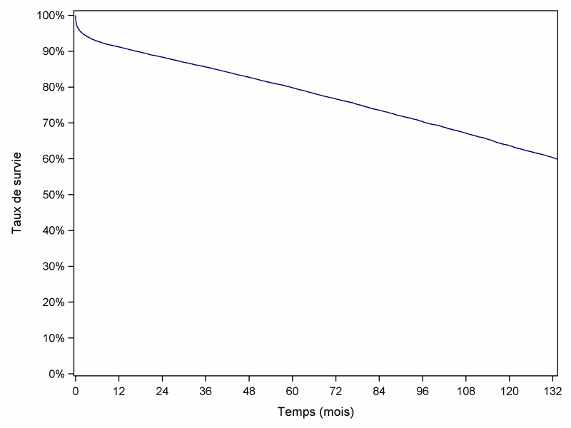 Figure R3. Survie globale du greffon rénal (1993-2009)