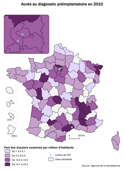 Figure DPI6. Accès au DPI en France en 2010