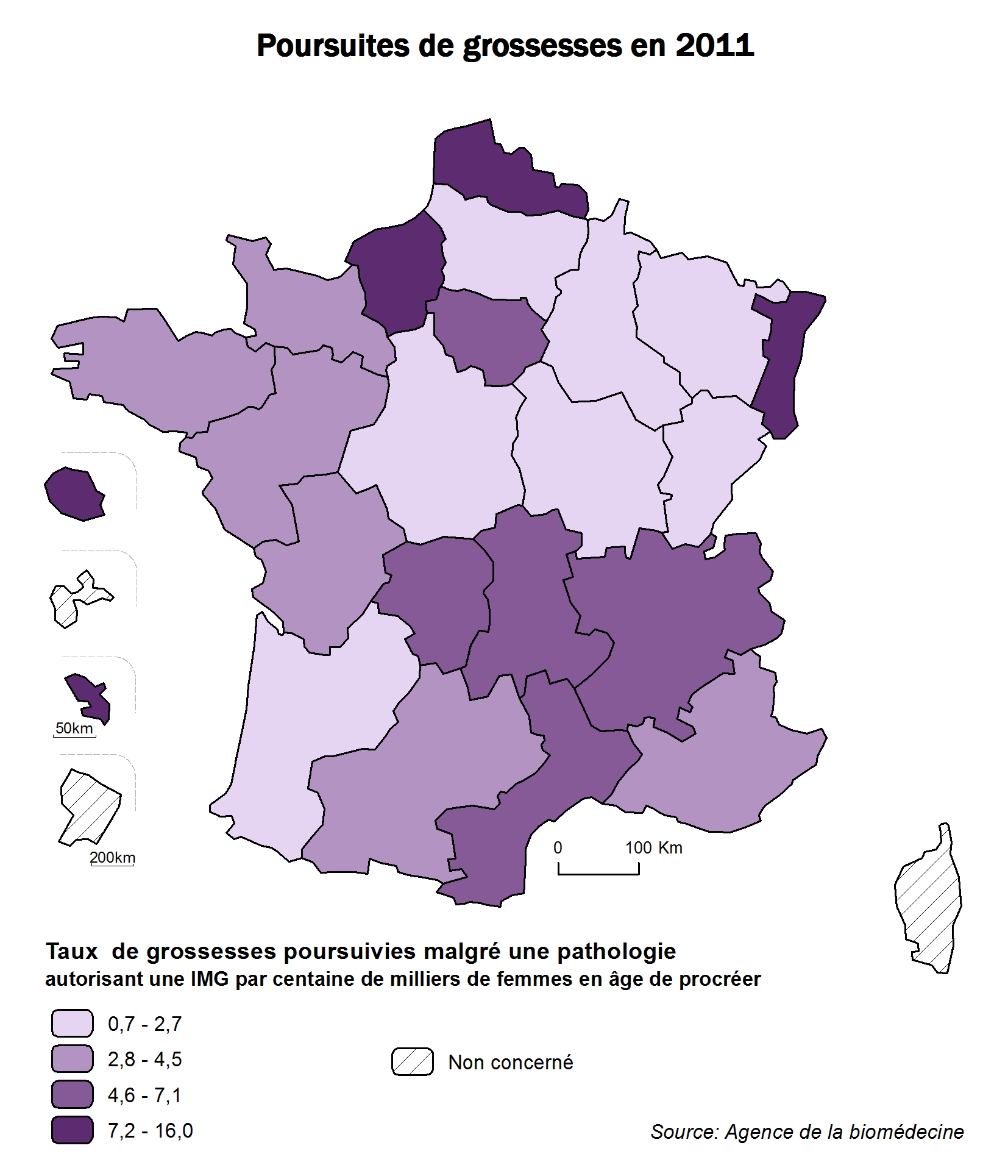 Figure CPDPN10. Poursuites de  grossesses en 2011