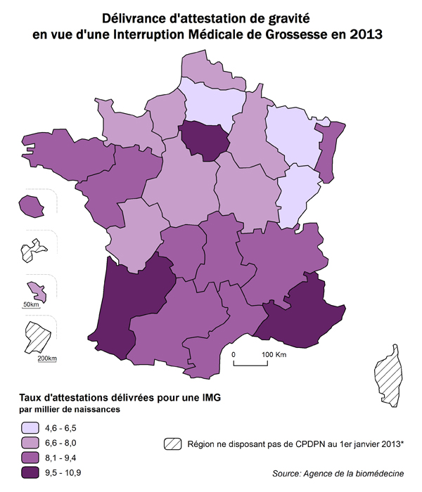 Figure CPDPN3. Délivrance d'attestations de gravité en vue d'une interruption médicale de grossesse