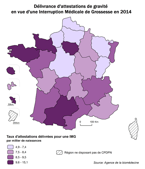 Figure CPDPN4. Délivrance  d'attestations de particulière gravité pour motif fœtal en vue d'une interruption  médicale de grossesse