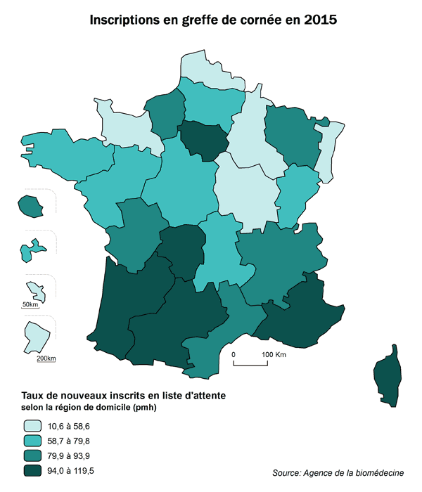 Figure Co2. Inscriptions en greffe de cornée en 2015