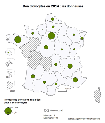 Figure AMP10. Don d’ovocytes en 2014 : les    donneuses