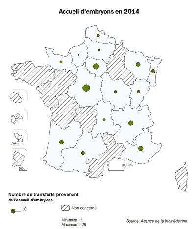 Figure AMP15. Accueil d’embryons en 2014