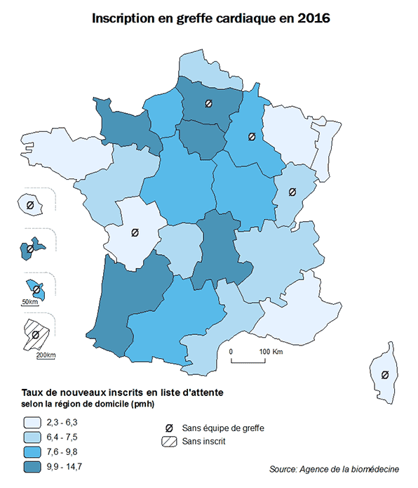 Figure AR C1. Inscription en greffe cardiaque en 2016