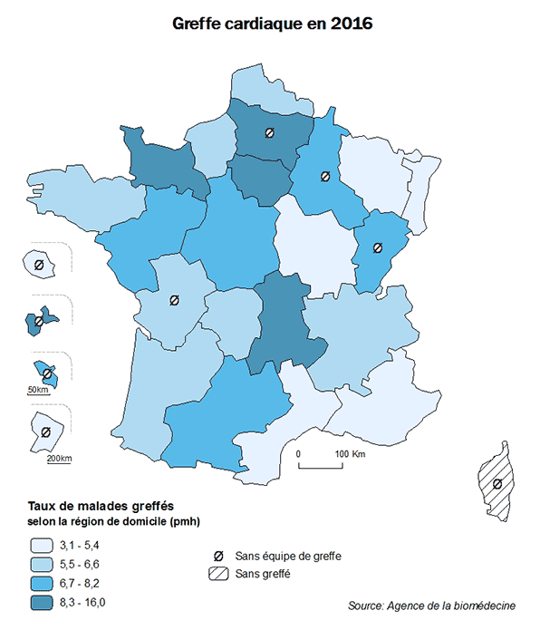 Figure AR C2. Greffe cardiaque en 2016