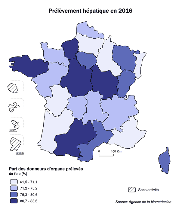 Figure AR P7. Prélèvement hépatique en 2016