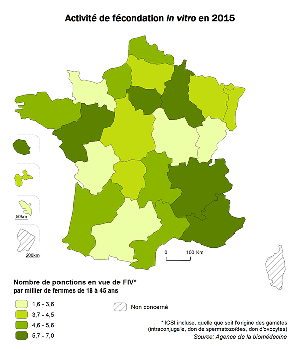 Figure AMP6. Activité de fécondation in vitro 2015