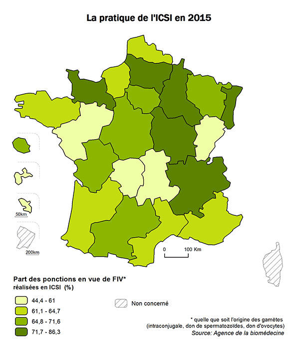 Figure AMP7. La pratique de l'ICSI en 2015