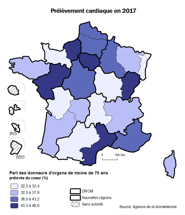 Figure AR P5. Prélèvement cardiaque en 2017