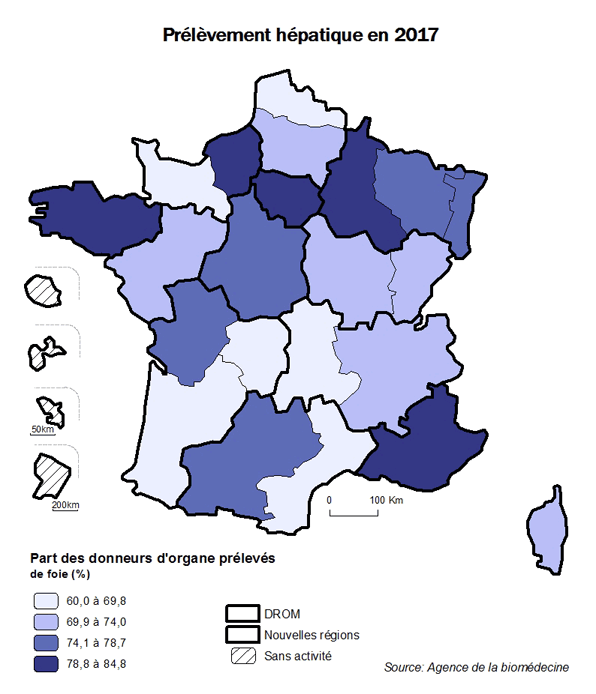 Figure AR P7. Prélèvement hépatique en 2017