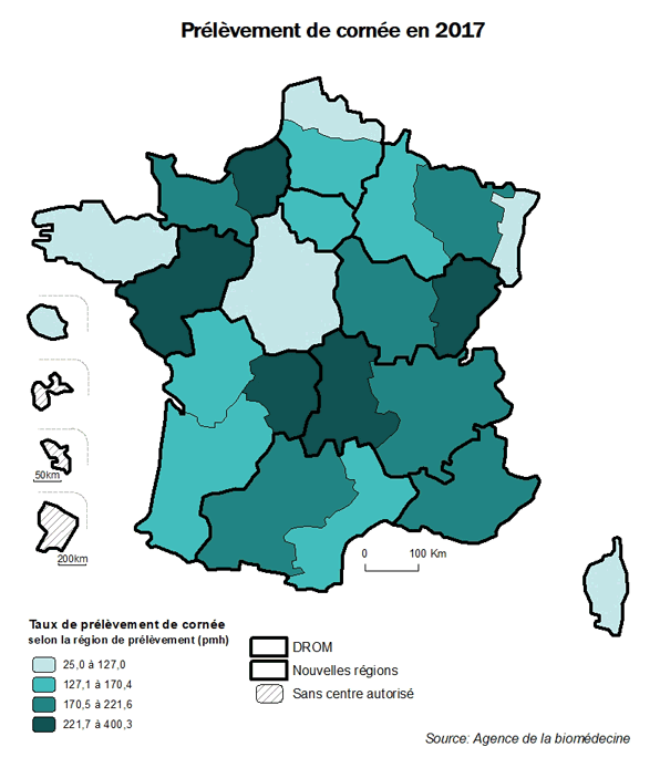 Figure Co1. Prélèvement de cornée en 2017