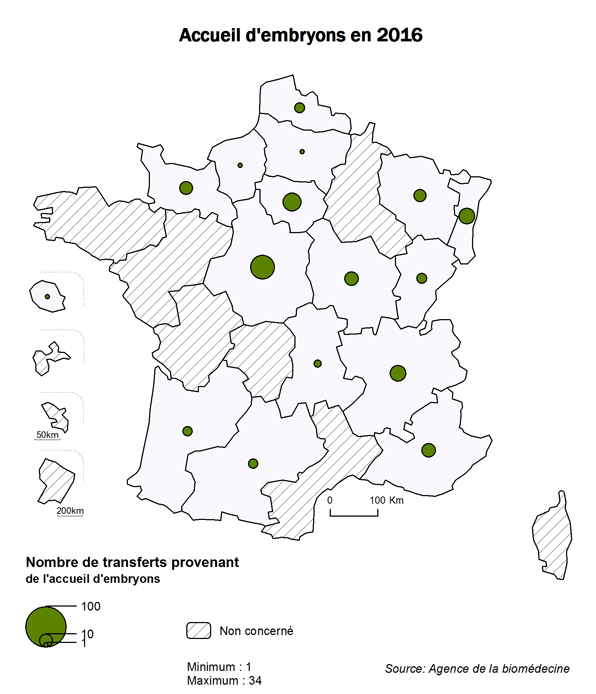 Figure AMP16. Accueil d'embryons en 2016